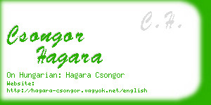 csongor hagara business card